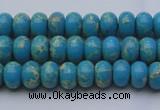 CDE2648 15.5 inches 5*8mm rondelle dyed sea sediment jasper beads