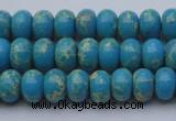 CDE2649 15.5 inches 7*10mm rondelle dyed sea sediment jasper beads