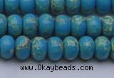 CDE2650 15.5 inches 8*12mm rondelle dyed sea sediment jasper beads