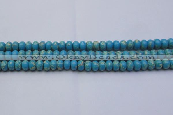 CDE2651 15.5 inches 10*14mm rondelle dyed sea sediment jasper beads