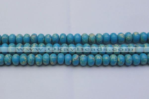 CDE2655 15.5 inches 15*20mm rondelle dyed sea sediment jasper beads