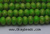 CDE2656 15.5 inches 5*8mm rondelle dyed sea sediment jasper beads