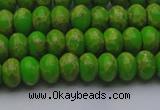 CDE2657 15.5 inches 7*10mm rondelle dyed sea sediment jasper beads