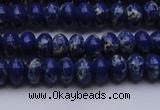 CDE2680 15.5 inches 5*8mm rondelle dyed sea sediment jasper beads