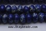 CDE2683 15.5 inches 10*14mm rondelle dyed sea sediment jasper beads