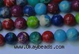 CDE2689 15.5 inches 6mm round mixed color sea sediment jasper beads