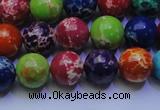 CDE2691 15.5 inches 10mm round mixed color sea sediment jasper beads