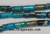 CDE279 15.5 inches 6*12mm tube dyed sea sediment jasper beads