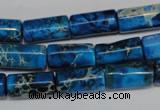 CDE282 15.5 inches 8*17mm tube dyed sea sediment jasper beads