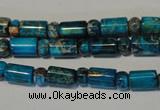 CDE288 3*6mm rondelle & 6*9mm tube dyed sea sediment jasper beads