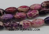 CDE30 15.5 inches 8*12mm rice dyed sea sediment jasper beads