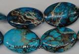 CDE317 15.5 inches 18*25mm oval dyed sea sediment jasper beads