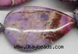 CDE463 15.5 inches 30*50mm flat teardrop dyed sea sediment jasper beads