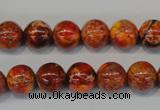 CDE493 15.5 inches 10mm round dyed sea sediment jasper beads