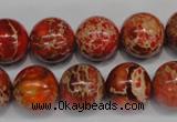 CDE495 15.5 inches 14mm round dyed sea sediment jasper beads