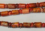 CDE505 3*6mm rondelle & 6*9mm tube dyed sea sediment jasper beads