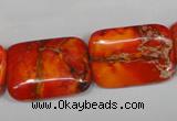 CDE556 15.5 inches 18*25mm rectangle dyed sea sediment jasper beads