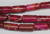 CDE594 15.5 inches 8*16mm tube dyed sea sediment jasper beads