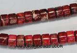 CDE596 15.5 inches 4*8mm tube dyed sea sediment jasper beads