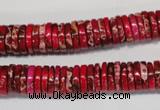 CDE602 15.5 inches 2*10mm heishi dyed sea sediment jasper beads