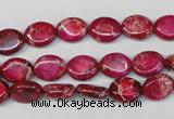 CDE642 15.5 inches 8*10mm oval dyed sea sediment jasper beads