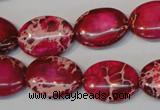 CDE646 15.5 inches 15*20mm oval dyed sea sediment jasper beads