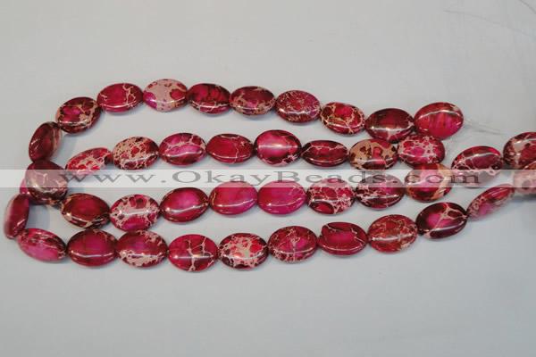 CDE646 15.5 inches 15*20mm oval dyed sea sediment jasper beads