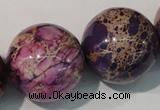 CDE699 15.5 inches 24mm round dyed sea sediment jasper beads