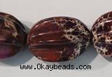 CDE701 15.5 inches 22*28mm star fruit shaped dyed sea sediment jasper beads