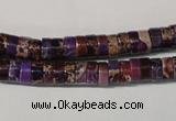 CDE704 15.5 inches 3*6mm heishi dyed sea sediment jasper beads