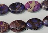 CDE711 15.5 inches 13*18mm oval dyed sea sediment jasper beads