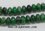 CDE72 15.5 inches 6*10mm rondelle dyed sea sediment jasper beads