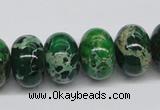 CDE73 15.5 inches 12*18mm rondelle dyed sea sediment jasper beads