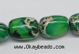 CDE74 15.5 inches 15*20mm nuggets dyed sea sediment jasper beads