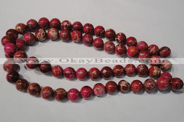 CDE762 15.5 inches 14mm round dyed sea sediment jasper beads