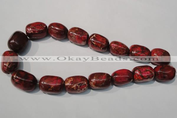 CDE771 15.5 inches 18*25mm nuggets dyed sea sediment jasper beads