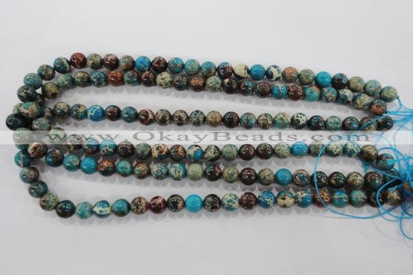 CDE802 15.5 inches 8mm round dyed sea sediment jasper beads wholesale