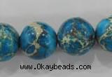 CDE808 15.5 inches 18mm round dyed sea sediment jasper beads wholesale