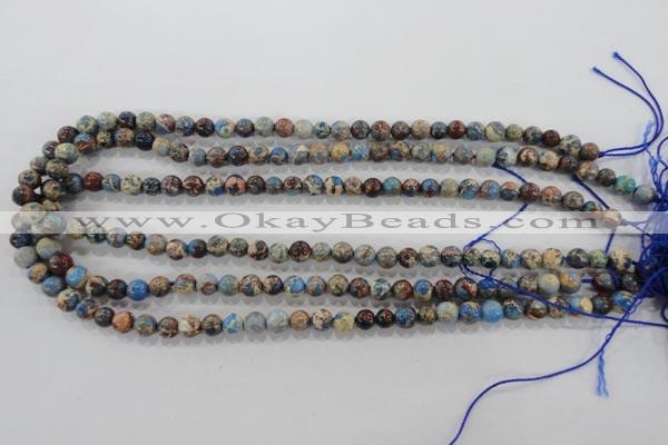 CDE812 15.5 inches 6mm round dyed sea sediment jasper beads wholesale