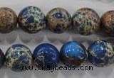 CDE815 15.5 inches 12mm round dyed sea sediment jasper beads wholesale