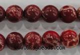 CDE824 15.5 inches 12mm round dyed sea sediment jasper beads wholesale