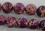 CDE835 15.5 inches 14mm round dyed sea sediment jasper beads wholesale