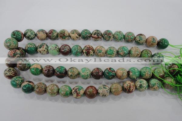 CDE855 15.5 inches 14mm round dyed sea sediment jasper beads wholesale