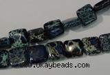 CDE901 15.5 inches 8*8mm square dyed sea sediment jasper beads