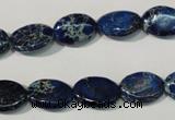 CDE913 15.5 inches 10*14mm oval dyed sea sediment jasper beads