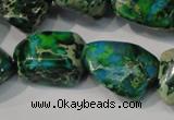 CDE961 15.5 inches 18*20mm nuggets dyed sea sediment jasper beads