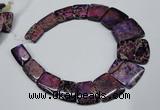 CDE991 Top drilled 18*25mm - 27*35mm trapezoid sea sediment jasper beads