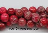 CDI04 16 inches 10mm round dyed imperial jasper beads wholesale