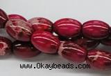 CDI09 16 inches 10*14mm rice dyed imperial jasper beads wholesale