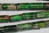 CDI167 15.5 inches 8*16mm tube dyed imperial jasper beads